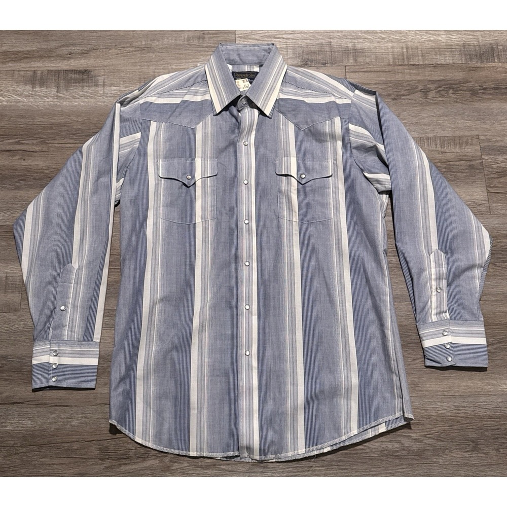 NEW Vintage Panhandle Slim Men's 16.5-35 Pearl Snap Striped Western Shirt USA